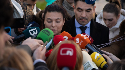 EuropaPress_6456656_actriz_elisa_mouliaa_ofrece_declaraciones_medios_salida_declarar_juzgados La actriz Elisa Mouliaá ofrece declaraciones a los medios a su salida de declarar de los juzgados de Plaza de Castilla.