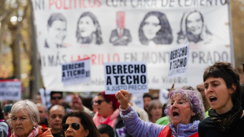 Imagen de la última manifestación por el derecho a la vivienda en Madrid.