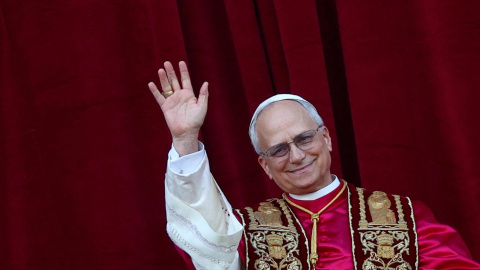 El papa León XIV, ayer en la sede del Vaticano. El papa León XIV, ayer en la sede del Vaticano.