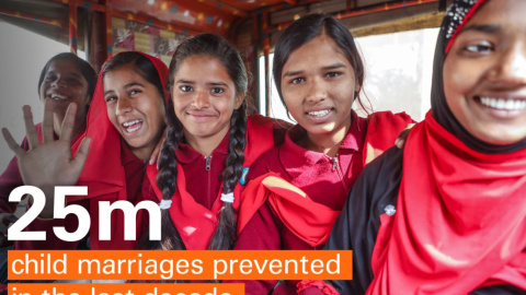 UNICEF ha lanzado una campaña contra el matrimonio forzoso en niñas menores. UNICEF ha lanzado una campaña contra el matrimonio forzoso en niñas menores.