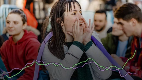 04/03/2024 Una joven en una manifestación del movimiento 'Juventud por el Clima' en Madrid en marzo de 2023.