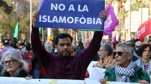 Manifestació contra el feixisme i el racisme a Barcelona del març del 2024.