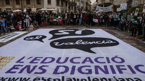 Imagen de archivo de una manifestación en favor del valenciano.