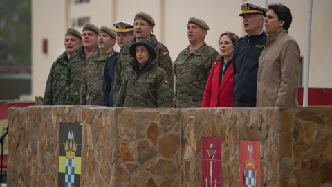 La ministra de Defensa, Margarita Robles, durante su visita a la Comandancia General de Ceuta, el pasado 5 de marzo de 2025.
