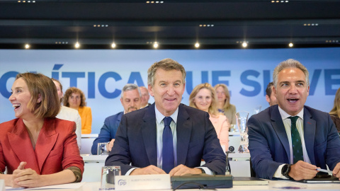 El presidente del PP, Alberto Núñez Feijóo, en la reunión del Comité Ejecutivo Nacional del partido.