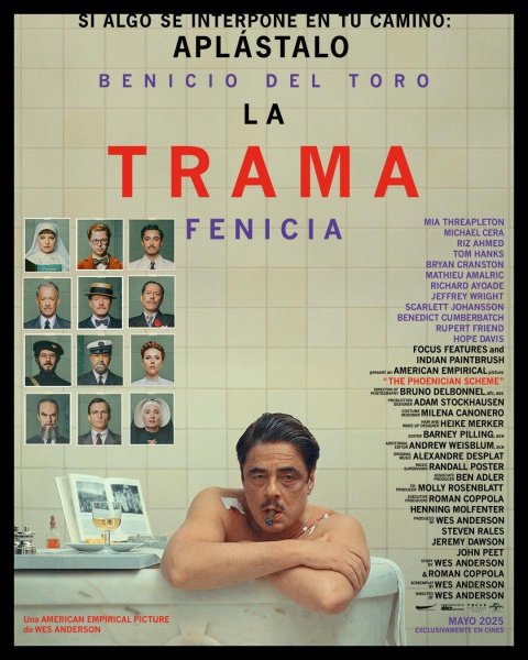 Cartel de la película 'La trama fenicia', de Wes Andrerson.