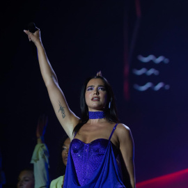 La cantante Dua Lipa durante su activación en el Festival Primavera Sound 2022- 09/06/2022