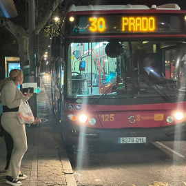 El 30, este jueves, en el inicio de la línea.