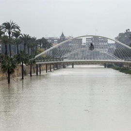 La ciudad de Murcia durante el temporal de lluvias / EFE