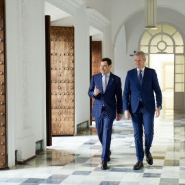 Moreno y Rueda, este martes en Sevilla.