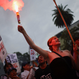 Marcha por la memoria en Buenos Aires, en el 49 aniversario del golpe de Estado militar en Argentina.