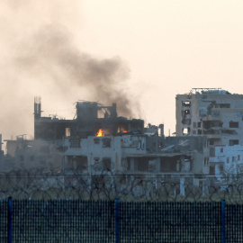 Edificios bombardeados en Gaza tras un ataque israelí, a 2 de abril de 2025.