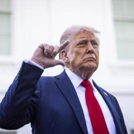 Trump, el pasado miércoles en North Lawn, en Washington.