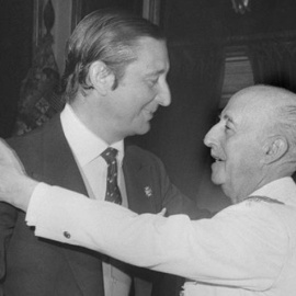 Cristobal Martínez-Bordiú y Francisco Franco, en 1969.